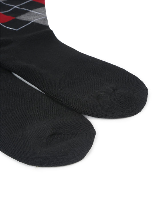 Men's Black Basic Crew length Socks -Pack of 3