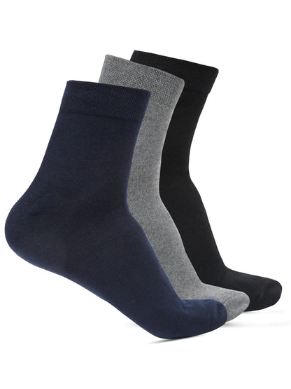 Men's Mix (Navy,Grey,Black) Basic Ankle length Socks -Pack of 3