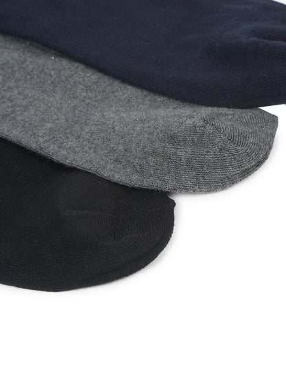 Men's Mix (Navy,Grey,Black) Basic Ankle length Socks -Pack of 3