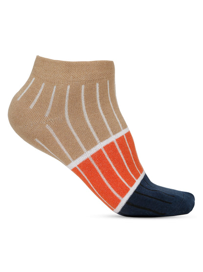 Men's Beige Fashion Ankle length  Socks -Pack of 5