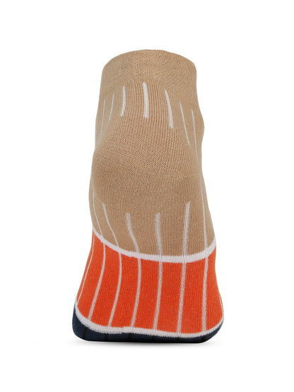 Men's Beige Fashion Ankle length  Socks -Pack of 5