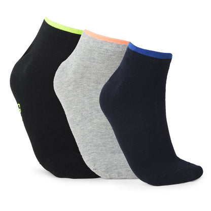 Men's Multi Ankle Length Set of 3 Socks