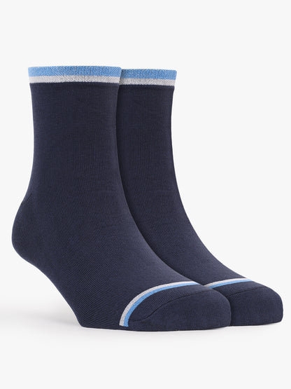 Men's Striped Comfort Fit Cotton Nylon Socks