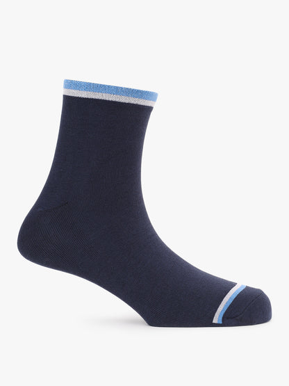 Men's Striped Comfort Fit Cotton Nylon Socks