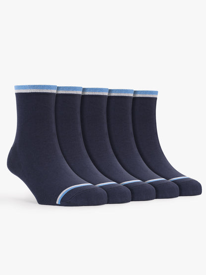 Men's Striped Comfort Fit Cotton Nylon Socks