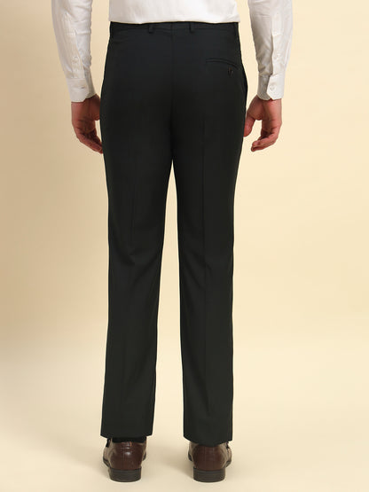 Formal Trouser for Men l Breathable & Soft with Color Fastness Regular Fit Terry Rayon Fabric Checkered Pattern Hook & Bar Closure