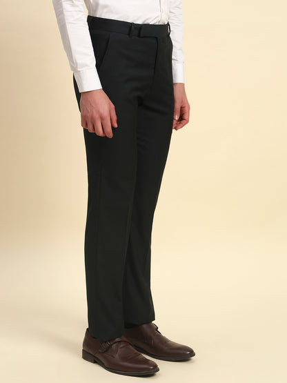 Formal Trouser for Men l Breathable & Soft with Color Fastness Regular Fit Terry Rayon Fabric Checkered Pattern Hook & Bar Closure