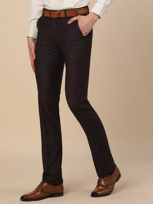 Formal Trouser for Men | Breathable & Soft with Color Fastness Regular Fit Terry Rayon Fabric Check Pattern Hook & Bar Closure