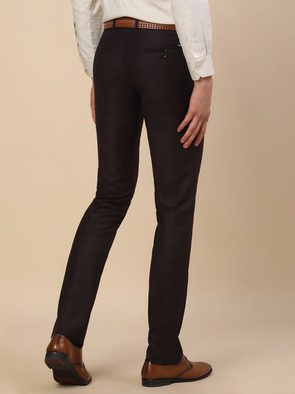 Formal Trouser for Men | Breathable & Soft with Color Fastness Regular Fit Terry Rayon Fabric Check Pattern Hook & Bar Closure