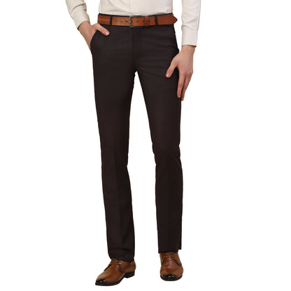 Formal Trouser for Men | Breathable & Soft with Color Fastness Regular Fit Terry Rayon Fabric Check Pattern Hook & Bar Closure