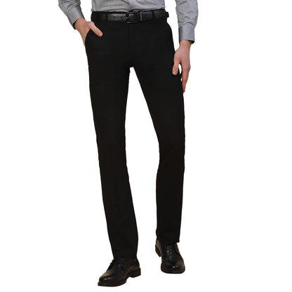 Formal Trouser for Men | Breathable & Soft with Color Fastness Regular Fit Poly Vicose Fabric Solid Pattern Hook & Bar Closure