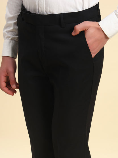 Formal Trouser for Men l Breathable & Soft with Color Fastness Regular Fit Terry Rayon Fabric Solid Pattern Hook & Bar Closure