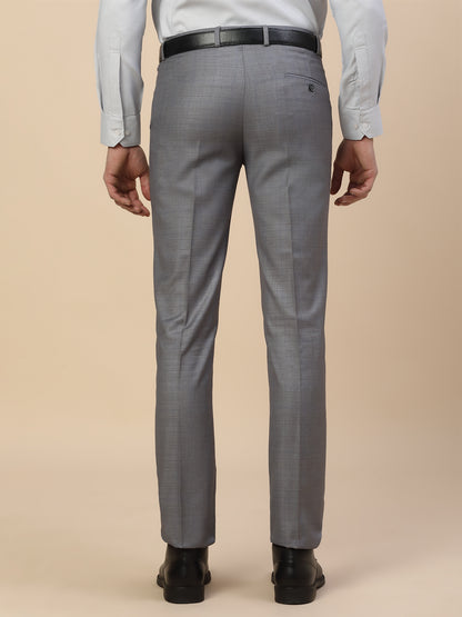 Formal Trouser for Men | Breathable & Soft with Color Fastness Regular Fit Terry Rayon Fabric Check Pattern Hook & Bar Closure