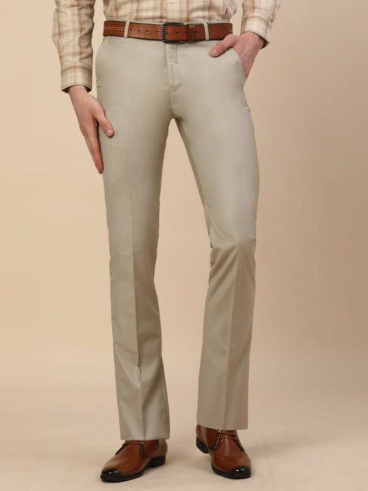 Formal Trouser for Men | Breathable & Soft with Color Fastness Regular Fit Terry Rayon Fabric Solid Pattern Hook & Bar Closure