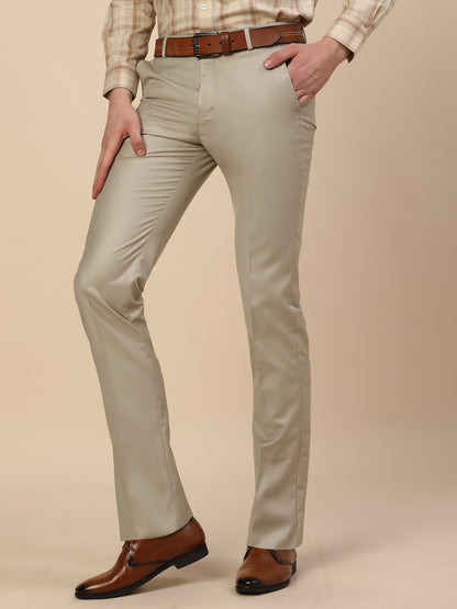 Formal Trouser for Men | Breathable & Soft with Color Fastness Regular Fit Terry Rayon Fabric Solid Pattern Hook & Bar Closure