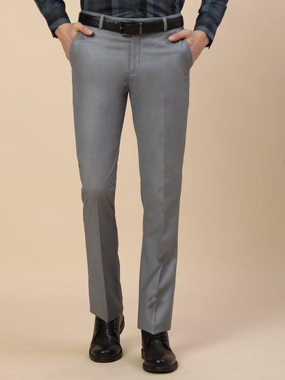 Formal Trouser for Men | Breathable & Soft with Color Fastness Regular Fit Terry Rayon Fabric Solid Pattern Hook & Bar Closure