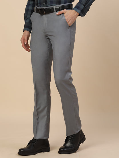 Formal Trouser for Men | Breathable & Soft with Color Fastness Regular Fit Terry Rayon Fabric Solid Pattern Hook & Bar Closure