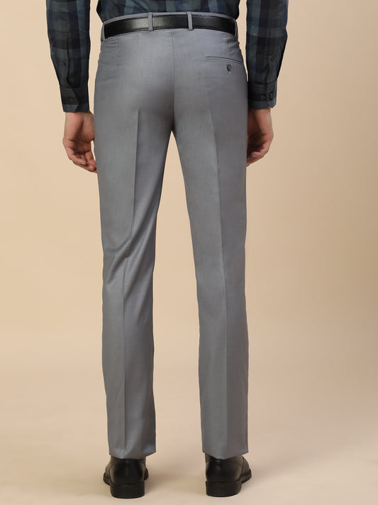 Formal Trouser for Men | Breathable & Soft with Color Fastness Regular Fit Terry Rayon Fabric Solid Pattern Hook & Bar Closure