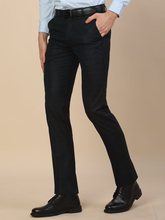 Formal Trouser for Men | Breathable & Soft with Color Fastness Regular Fit Poly Vicose Fabric Check Pattern Hook & Bar Closure