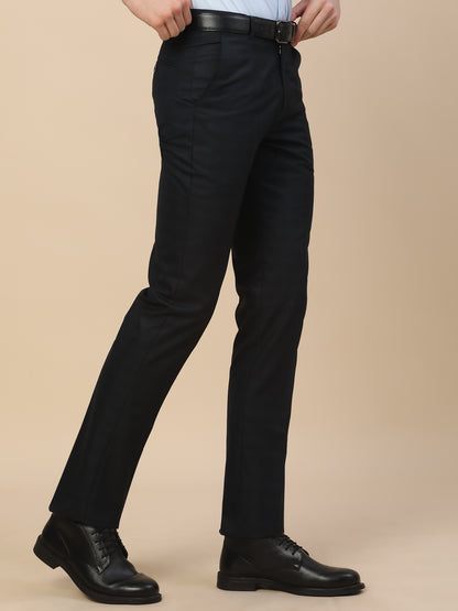 Formal Trouser for Men | Breathable & Soft with Color Fastness Regular Fit Poly Vicose Fabric Check Pattern Hook & Bar Closure