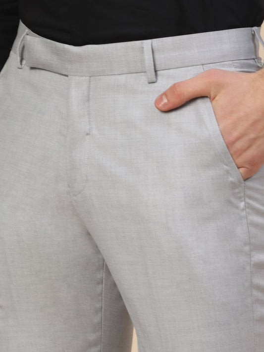 Formal Trouser for Men | Breathable & Soft with Color Fastness Regular Fit Terry Rayon Fabric Check Pattern Hook & Bar Closure