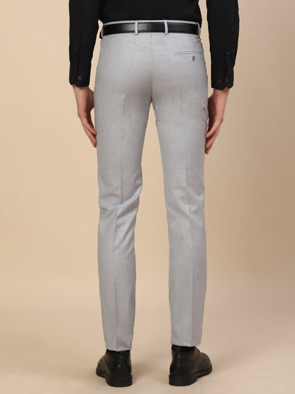 Formal Trouser for Men | Breathable & Soft with Color Fastness Regular Fit Terry Rayon Fabric Check Pattern Hook & Bar Closure