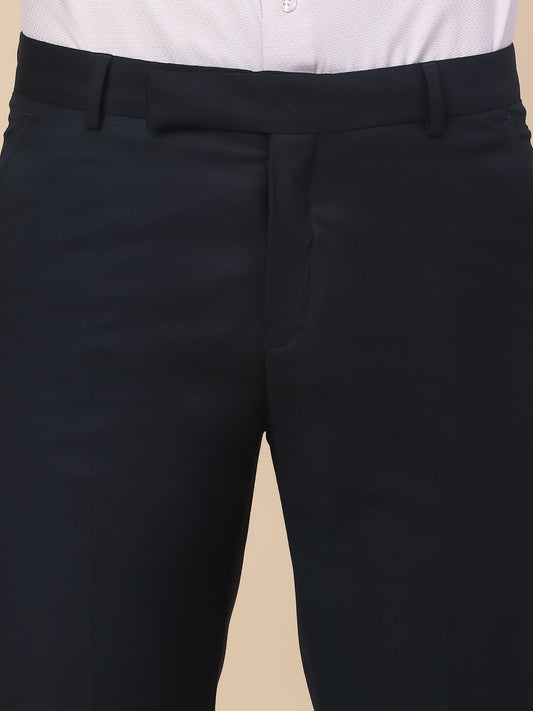 Formal Trouser for Men | Breathable & Soft with Color Fastness Regular Fit Terry Rayon Fabric Check Pattern Hook & Bar Closure