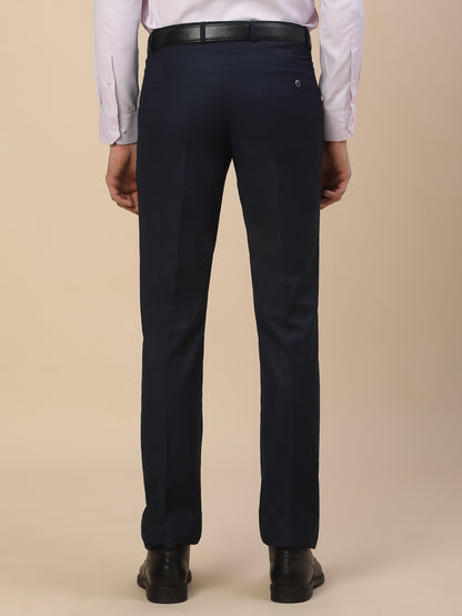 Formal Trouser for Men | Breathable & Soft with Color Fastness Regular Fit Terry Rayon Fabric Check Pattern Hook & Bar Closure