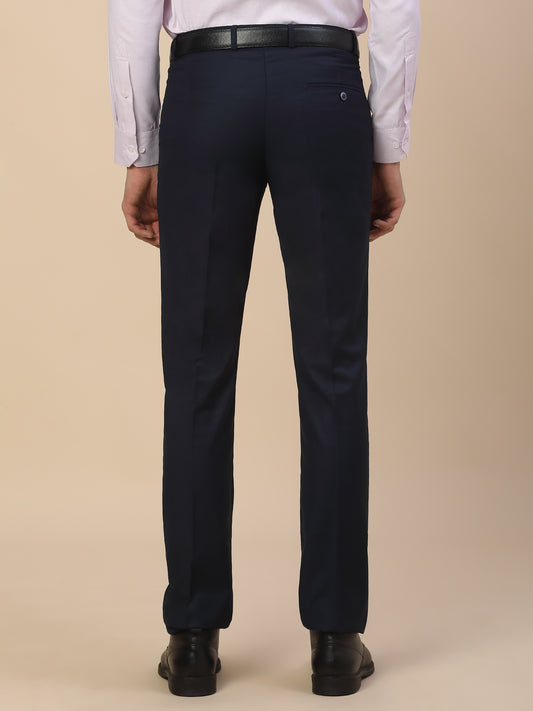 Formal Trouser for Men | Breathable & Soft with Color Fastness Regular Fit Terry Rayon Fabric Check Pattern Hook & Bar Closure