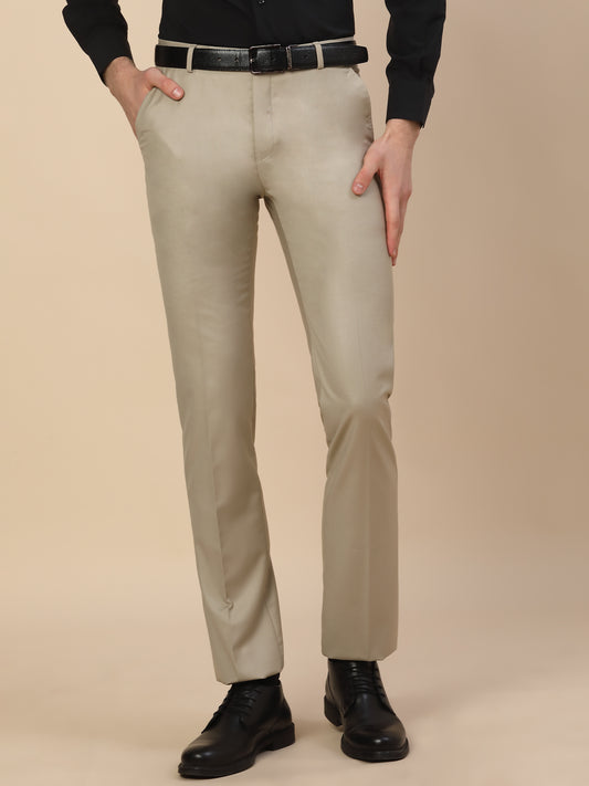 Formal Trouser for Men | Breathable & Soft with Color Fastness Regular Fit Terry Rayon Fabric Solid Pattern Hook & Bar Closure