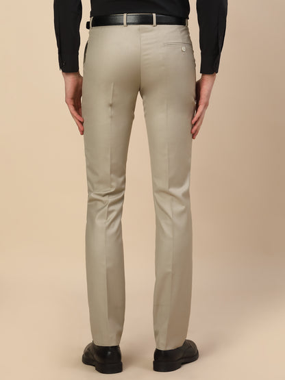 Formal Trouser for Men | Breathable & Soft with Color Fastness Regular Fit Terry Rayon Fabric Solid Pattern Hook & Bar Closure