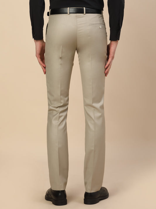Formal Trouser for Men | Breathable & Soft with Color Fastness Regular Fit Terry Rayon Fabric Solid Pattern Hook & Bar Closure