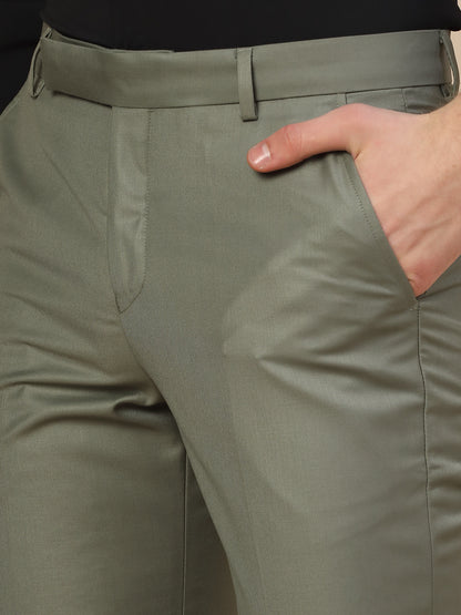 Formal Trouser for Men | Breathable & Soft with Color Fastness Regular Fit Terry Rayon Fabric Solid Pattern Hook & Bar Closure