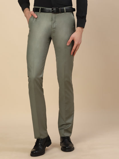 Formal Trouser for Men | Breathable & Soft with Color Fastness Regular Fit Terry Rayon Fabric Solid Pattern Hook & Bar Closure