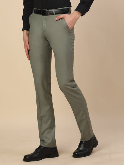 Formal Trouser for Men | Breathable & Soft with Color Fastness Regular Fit Terry Rayon Fabric Solid Pattern Hook & Bar Closure