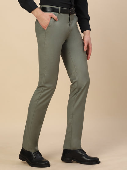 Formal Trouser for Men | Breathable & Soft with Color Fastness Regular Fit Terry Rayon Fabric Solid Pattern Hook & Bar Closure