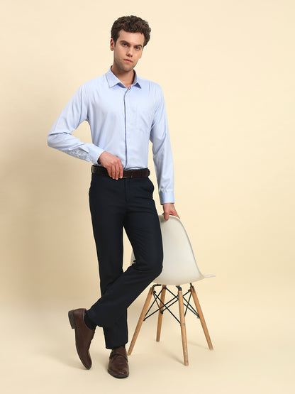 Formal Trouser for Men | Breathable & Soft with Color Fastness Regular Fit Terry Rayon Fabric Solid Pattern Hook & Bar Closure