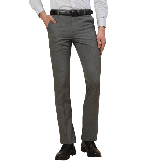 Formal Trouser for Men | Breathable & Soft with Color Fastness Regular Fit Poly Viscose Fabric Check Pattern Hook & Bar Closure