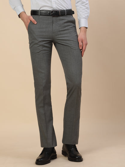 Formal Trouser for Men | Breathable & Soft with Color Fastness Regular Fit Poly Viscose Fabric Check Pattern Hook & Bar Closure