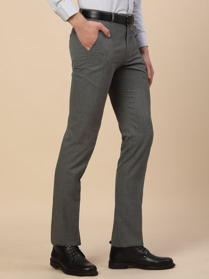 Formal Trouser for Men | Breathable & Soft with Color Fastness Regular Fit Poly Viscose Fabric Check Pattern Hook & Bar Closure