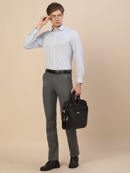 Formal Trouser for Men | Breathable & Soft with Color Fastness Regular Fit Poly Viscose Fabric Check Pattern Hook & Bar Closure