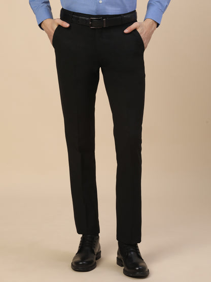 Formal Trouser for Men | Breathable & Soft with Color Fastness Regular Fit Poly Viscose Fabric Solid Pattern Hook & Bar Closure
