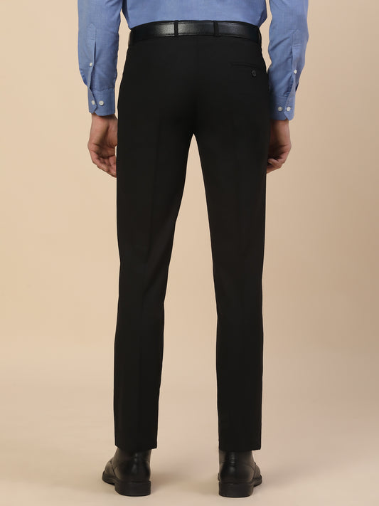 Formal Trouser for Men | Breathable & Soft with Color Fastness Regular Fit Poly Viscose Fabric Solid Pattern Hook & Bar Closure