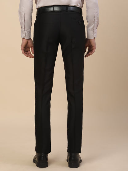 Formal Trouser for Men | Breathable & Soft with Color Fastness Regular Fit Terry Rayon Fabric Solid Pattern Button Closure