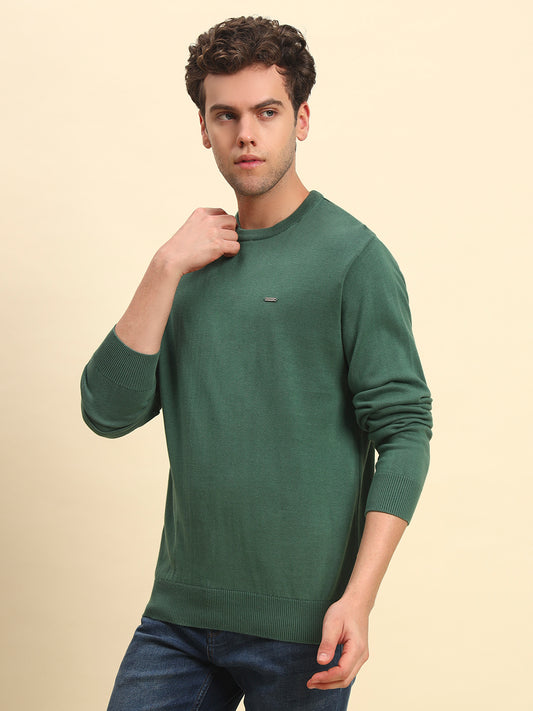 Sweater for Men | Winter Wear Cotton Fabric Pull-On Closure Round Neck Regular Fit Solid Pattern