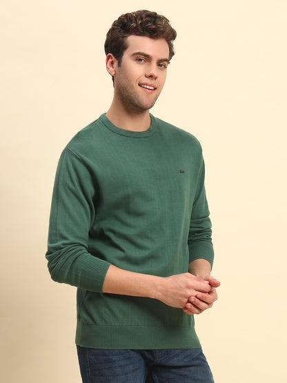 Sweater for Men | Winter Wear Cotton Fabric Pull-On Closure Round Neck Regular Fit Solid Pattern