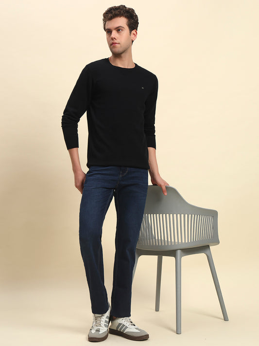 Sweatshirt for Men | Winter Wear Fleece Fabric Pull-On Closure Round Neck Regular Fit Printed Pattern