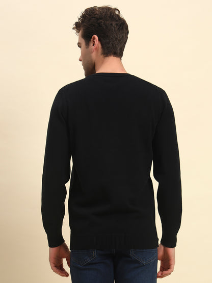 Sweatshirt for Men | Winter Wear Fleece Fabric Pull-On Closure Round Neck Regular Fit Printed Pattern