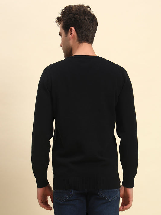 Sweatshirt for Men | Winter Wear Fleece Fabric Pull-On Closure Round Neck Regular Fit Printed Pattern