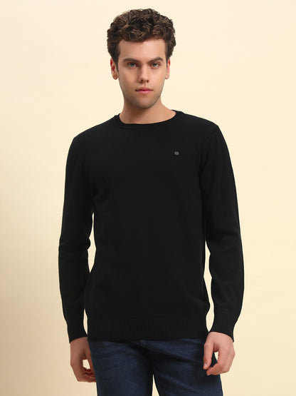 Sweatshirt for Men | Winter Wear Fleece Fabric Pull-On Closure Round Neck Regular Fit Printed Pattern